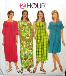7676 2 HR CAFTAN MUU MUU HOUSE DRESS 3 LENGTHS PATTERN 18W-32W